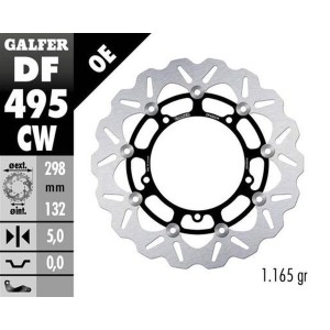 GALFER TARCZA HAMULCOWA PRZÓD YAMAHA FZ 6S FAZER '04-'07: XJ 6S DIVERSION '09-: MT 03 '06-: MT 07 '21-'23: MT 09 850/890