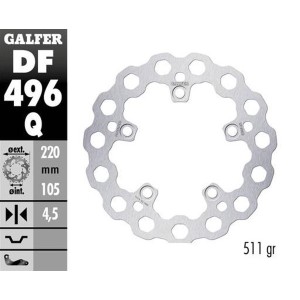 GALFER TARCZA HAMULCOWA TYŁ YAMAHA YZF-R6 \'03-\'23: YZF-R1 \'04-\'23: MT-10 \'16- (CUBIQ FIXED)