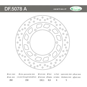 Nowa tarcza hamulcowa do Yamaha XV / XVS 125 '97-'04: XV 750 '94-'98: GTS 1000 '93-'95: FJ 1100/1200 '83-'95