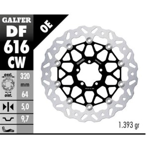 GALFER TARCZA HAMULCOWA PRZÓD KTM 890SMT '23-'25 (WAVE FLOATING) (320X64X5MM)