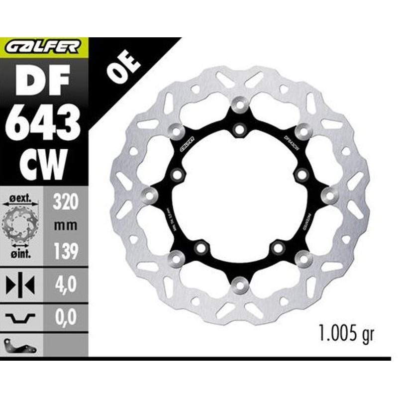 GALFER TARCZA HAMULCOWA PRZÓD KOVE 800X PRO '23-'25 (WAVE FLOATING)