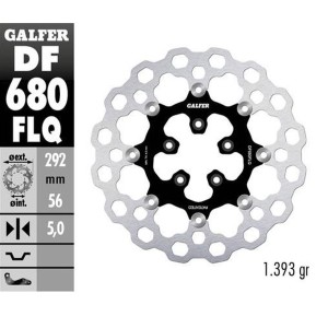 GALFER TARCZA HAMULCOWA PRZÓD HARLEY-DAVIDSON (292X56X5) PŁYWAJĄCA CUBIQ