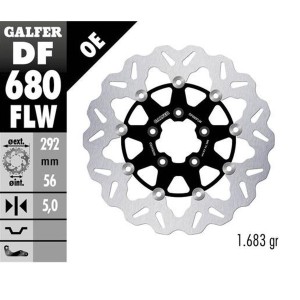 GALFER TARCZA HAMULCOWA PRZÓD HARLEY-DAVIDSON 292x56x5 WAVE - PŁYWAJĄCA