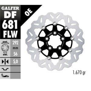 Tarcza hamulcowa GALFER do Harley-Davidson (292x56x5) - przód / tył, pływająca