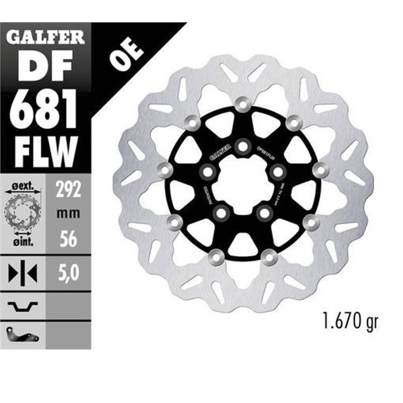 Tarcza hamulcowa GALFER do Harley-Davidson (292x56x5) - przód / tył, pływająca