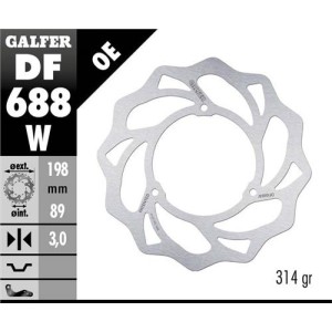 Tarcza hamulcowa GALFER do KTM SX 65, HUSQVARNA TC 65, GAS GAS MC 65 - 198x89x3mm