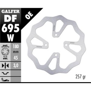 Tarcza hamulcowa tył GALFER do KTM 65 SX, HUSQVARNA TC 65, GAS GAS MC 65 - 180x45x3 mm