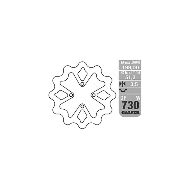 Tarcza hamulcowa tył Yamaha YFZ 450 '03-05 - GALFER