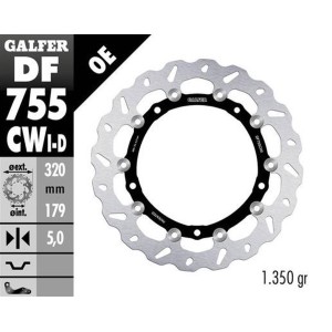 Tarcza hamulcowa przód BMW S 1000R/RR/XR '09-'22 (LEWA) (WAVE FLOATING) (320X179X5MM)
