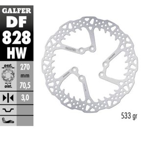 Tarcza hamulcowa Galfer przód TM EN/MX/SMR/SMX 125/144/250/300/400/450/530 '00-'24 (270X70,5X3MM) Shark Enduro MX