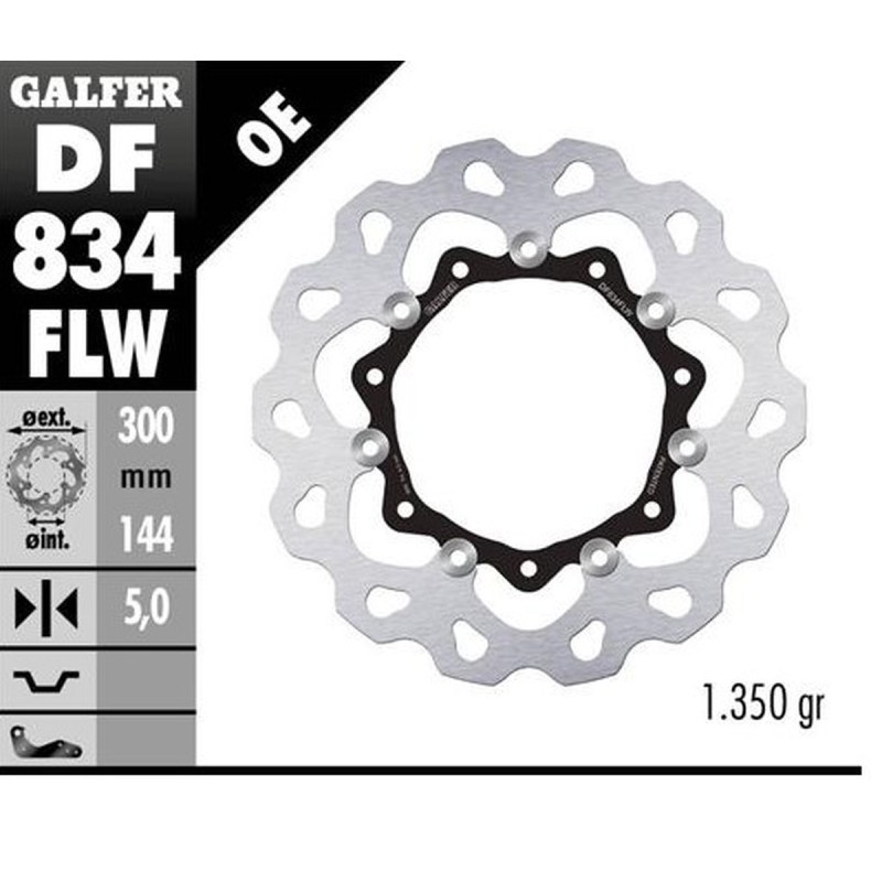 GALFER TARCZA HAMULCOWA PRZÓD HARLEY-DAVIDSON (300X144X5) PŁYWAJĄCA - Sklep motoryzacyjny