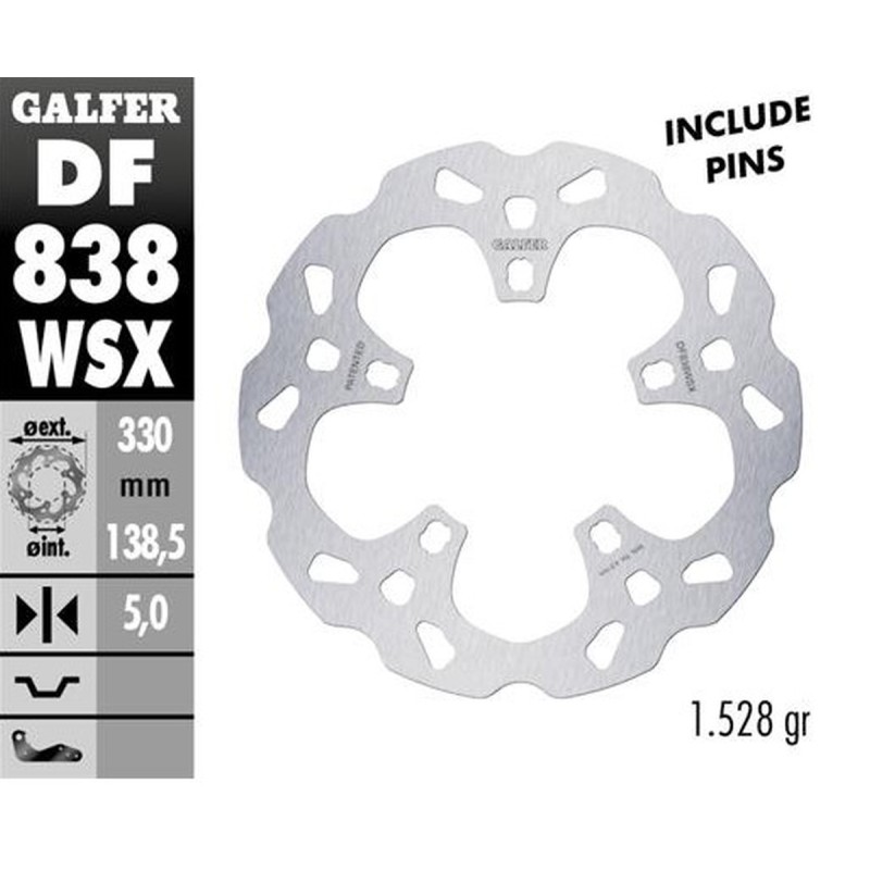 Tarcza hamulcowa przód Harley-Davidson (330x138x5) - GALFER