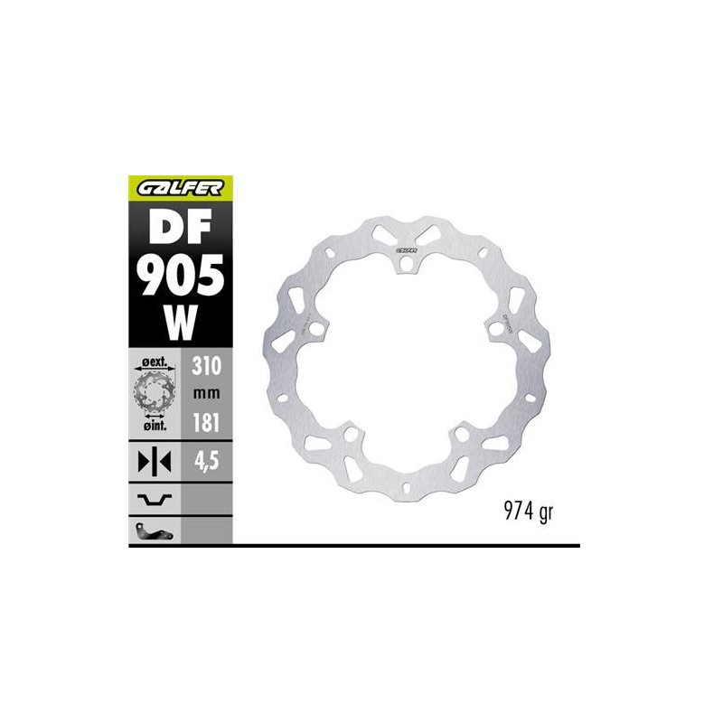 GALFER TARCZA HAMULCOWA PRZÓD BMW R 1300GS ADVENTURE '23-'25 (WAVE DISC) (310X181X4.5MM)