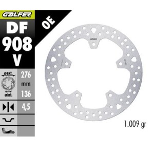 GALFER TARCZA HAMULCOWA TYŁ BMW R 1300GS ADVENTURE '23-'25 (ROUND DISC) (310X181X4.5MM)