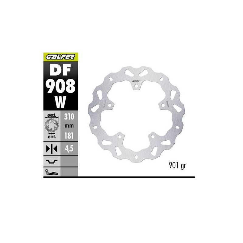 GALFER TARCZA HAMULCOWA TYŁ BMW R 1300GS ADVENTURE '23-'25 (WAVE DISC) (310X181X4.5MM)