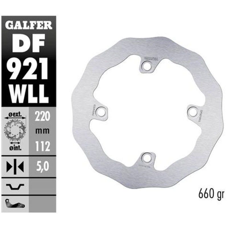 GALFER TARCZA HAMULCOWA TYŁ SHERCO SE/SEF 250/300/450 '14-, SE 125 '21-, SE-R 2.5/3.0 ISID