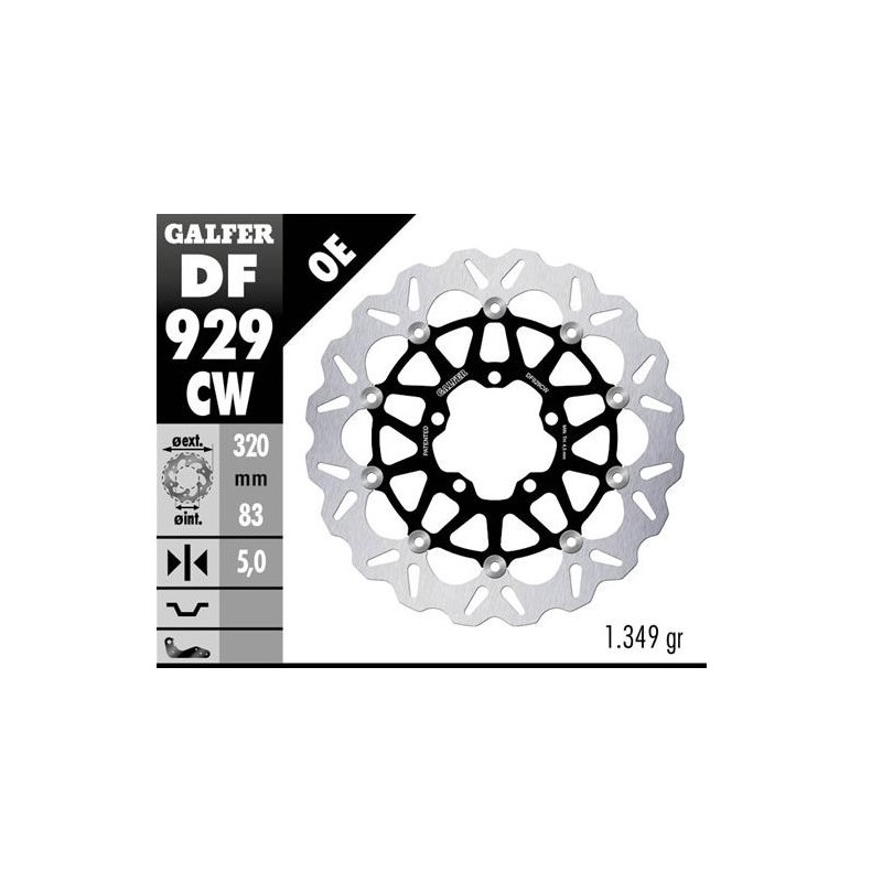 Tarcza hamulcowa GALFER do Triumph Tiger 850 '24, Tiger 900 '20-'24, Tiger 1200 '20-'24, Speed Triple 1050/1200 '18-'24