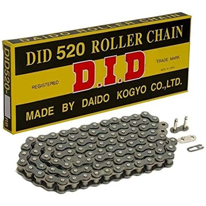 DID Łańcuch napędowy 520-112 (112 ogniw) bez o-ringów (otwarty + zapinka)