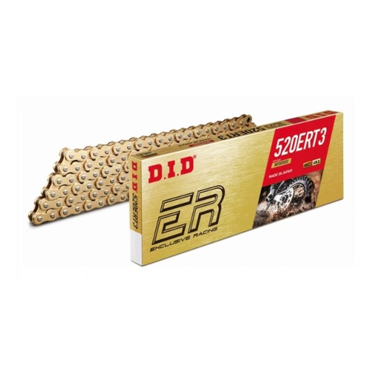 DID Łańcuch Napędowy 520ERT3GG-94 Złoty 94-Ogniw Bez O-Ringów - Zastępuje 520ERT2