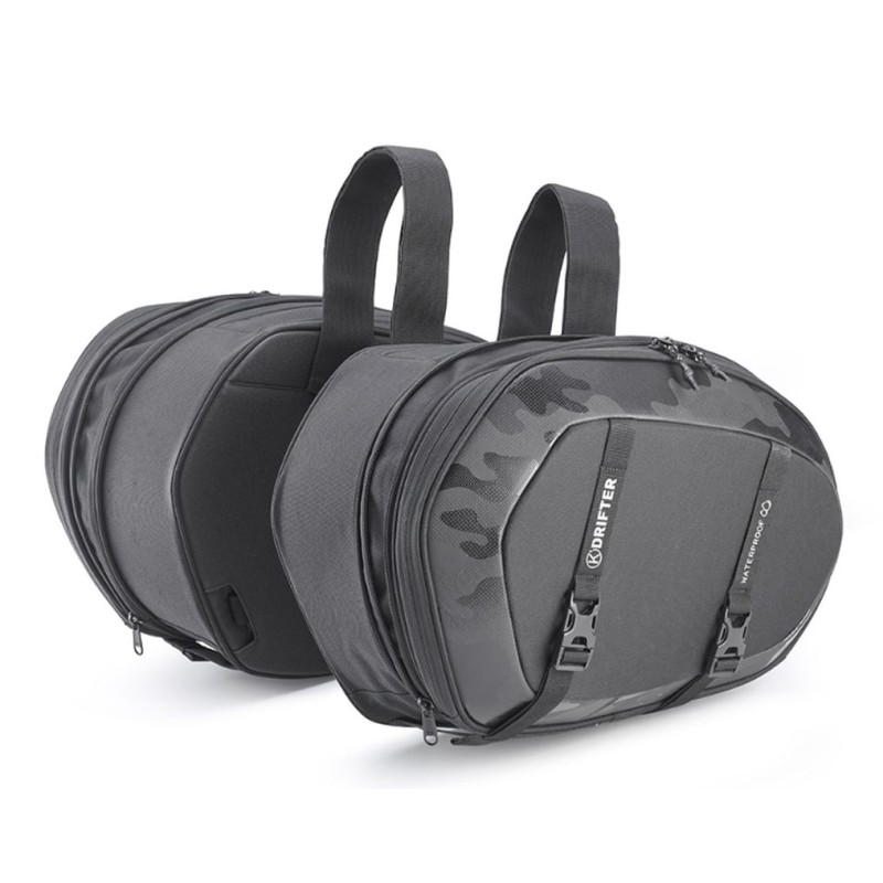 KAPPA TORBY BOCZNE POSZERZANE UNIWERSALNE K'DRIFTER 40-52L SZARY