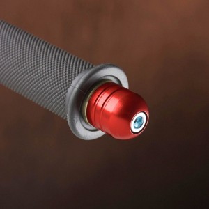 Renthal końcówki/ciężarki kierownicy kolor czerwony