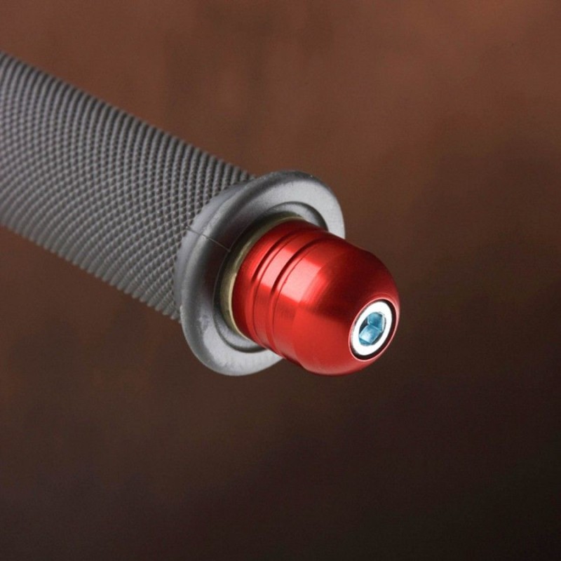 Renthal końcówki/ciężarki kierownicy kolor czerwony