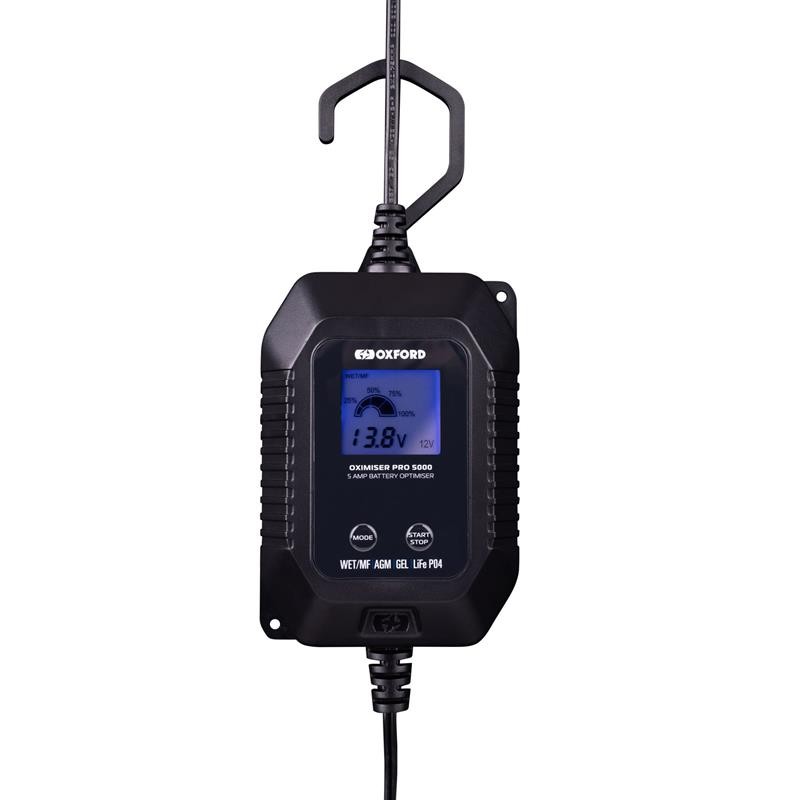 OXFORD Ładowarka do akumulatorów motocyklowych i samochodowych Oximiser Pro 5000