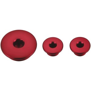 Korki inspekcyjne silnika Honda CRF 250R '04-'09 (3 szt) - kolor czerwony