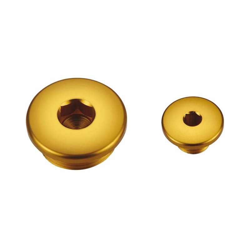 Korki inspekcyjne silnika Suzuki RMZ i RMX - złoty kolor