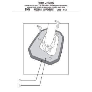 Kappa Poszerzenie Stopki Bocznej BMW R 1200GS Adventure (06-13)