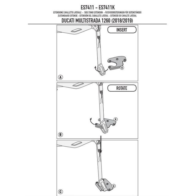 Kappa Poszerzenie Stopki Bocznej Ducati Multistrada 1260 (18)