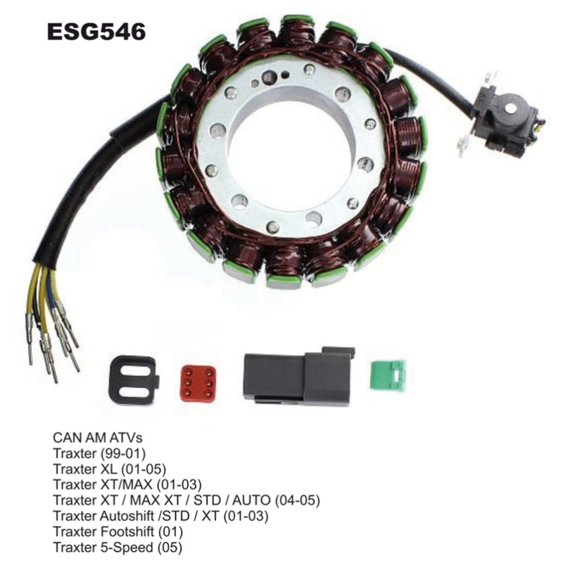 ELECTROSPORT UZWOJENIE ALTERNATORA CAM AM TRAXTER 500 (99-05)