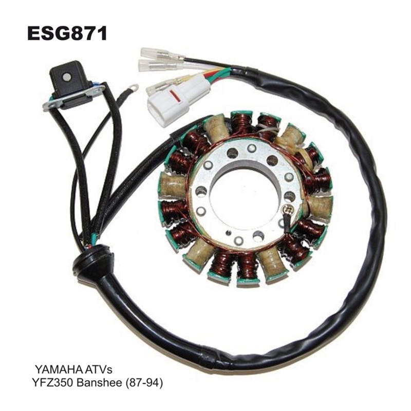 Uzwojenie alternatora (stator) Yamaha YFZ 350 Banshee (87-94) z impulsatorem
