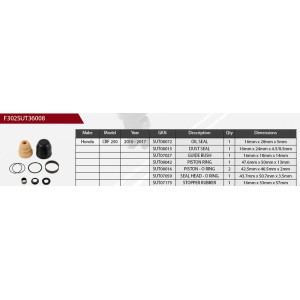 Zestaw naprawczy amortyzatora tylnego do HONDA CRF 250 '10-'17 (SERVICE KIT)