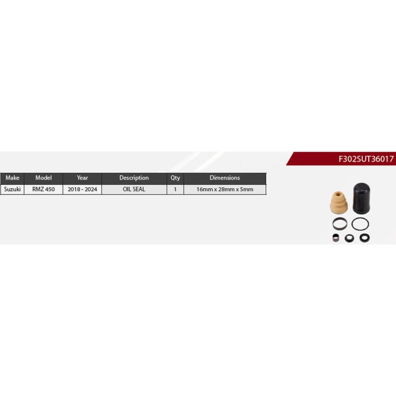 Zestaw naprawczy amortyzatora tylnego Suzuki RMZ 450 '18-'24