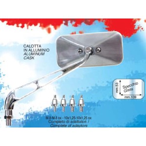 Lusterko uniwersalne Carbon - zestaw 4 szt. adapterów