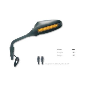 Lusterko prawe uniwersalne z kierunkowskazem kolor czarny