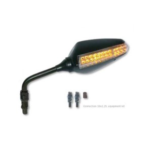 Lusterko prawe uniwersalne z kierunkowskazem LED - kolor czarny