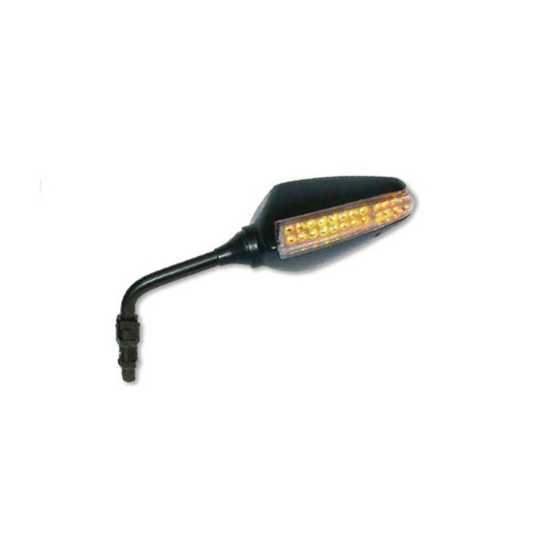 Lusterko prawe uniwersalne z kierunkowskazem LED - kolor czarny