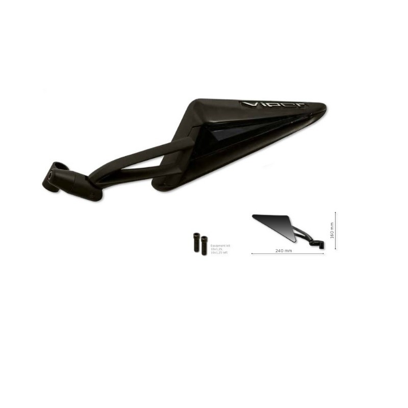 Lusterko prawe trójkątne czarne do Vipera M 10-X1,25