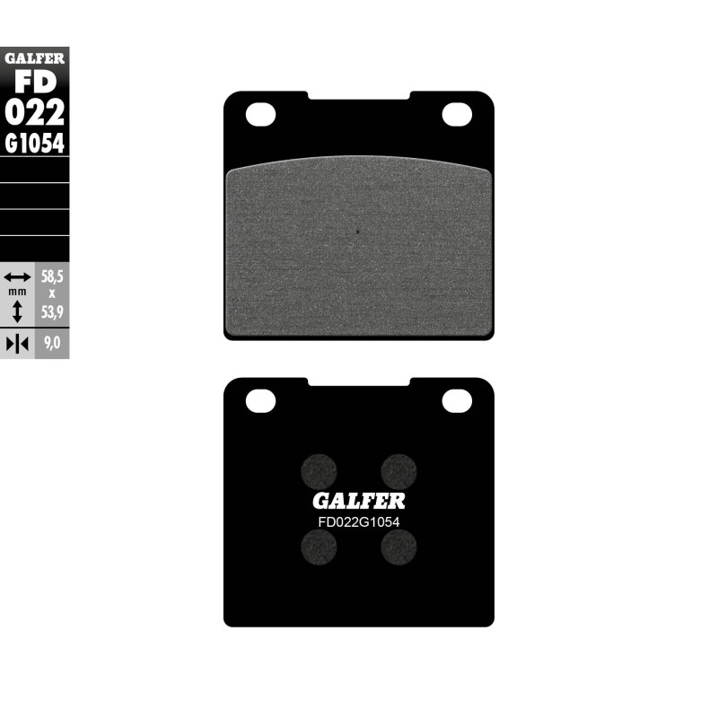 GALFER KLOCKI HAMULCOWE KH036 PÓŁMETALICZNE - Sklep Motoryzacyjny