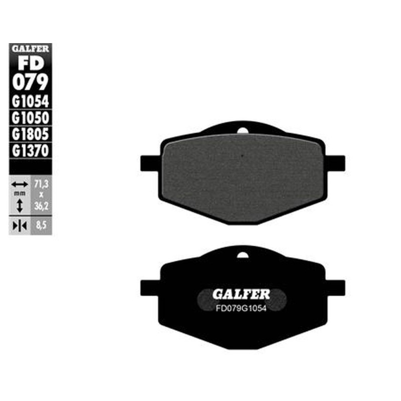 GALFER KLOCKI HAMULCOWE KH101 PÓŁMETALICZNE - Oferta Specjalna - Wyprzedaż