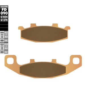 Klocki hamulcowe GALFER KH129 Spiek Metaliczny (Złote) Street