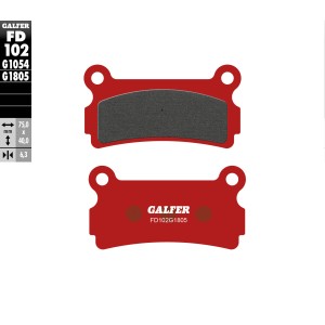 GALFER KLOCKI HAMULCOWE KH164 PÓŁMETALICZNE TRIAL