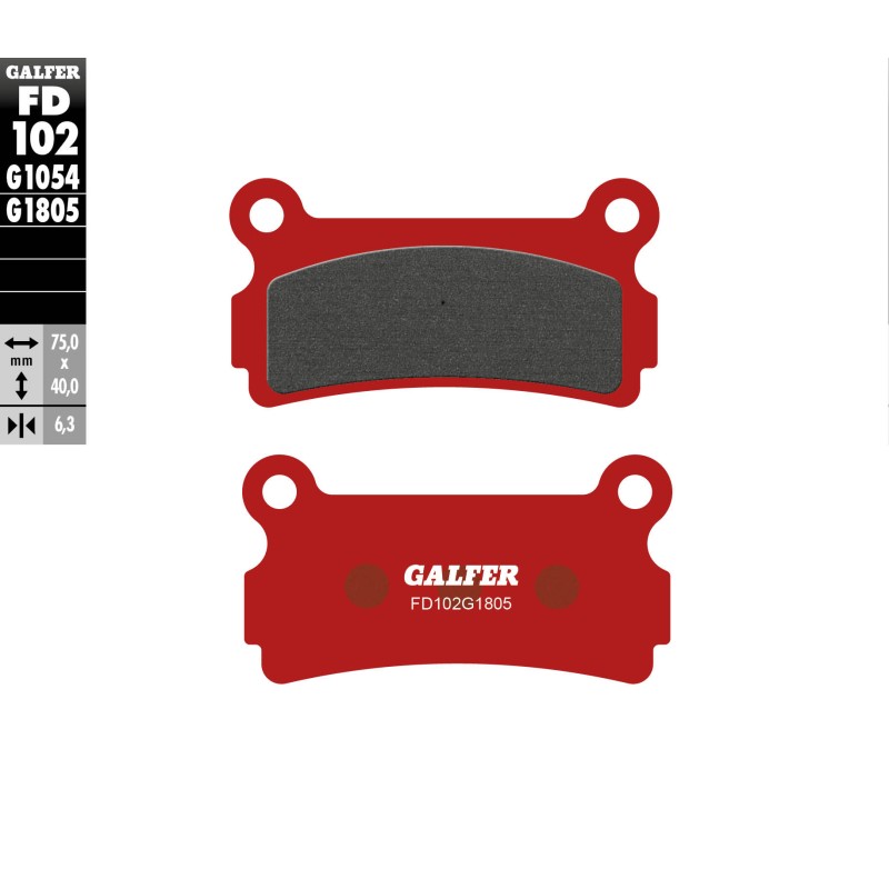 GALFER KLOCKI HAMULCOWE KH164 PÓŁMETALICZNE TRIAL