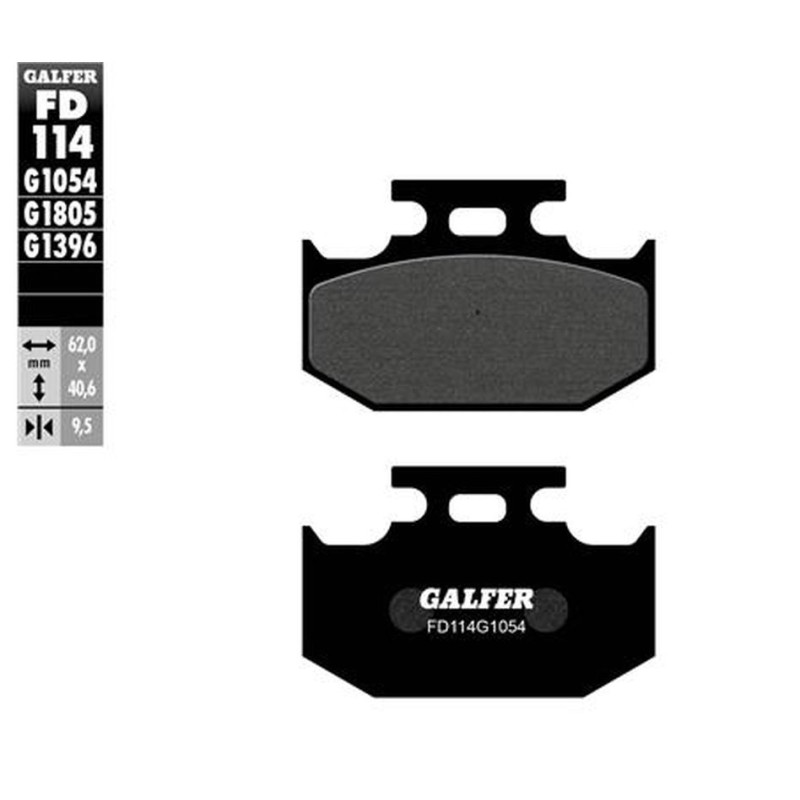 GALFER KLOCKI HAMULCOWE KH152 PÓŁMETALICZNE - Oferta Specjalna - Wyprzedaż