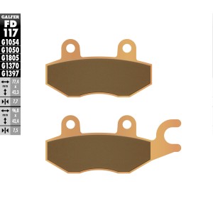 Klocki hamulcowe GALFER KH165 złote - do jazdy miejskiej