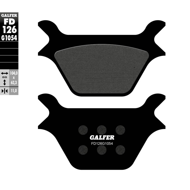 Klocki hamulcowe GALFER KH200 do Harley Davidson - półmetaliczne