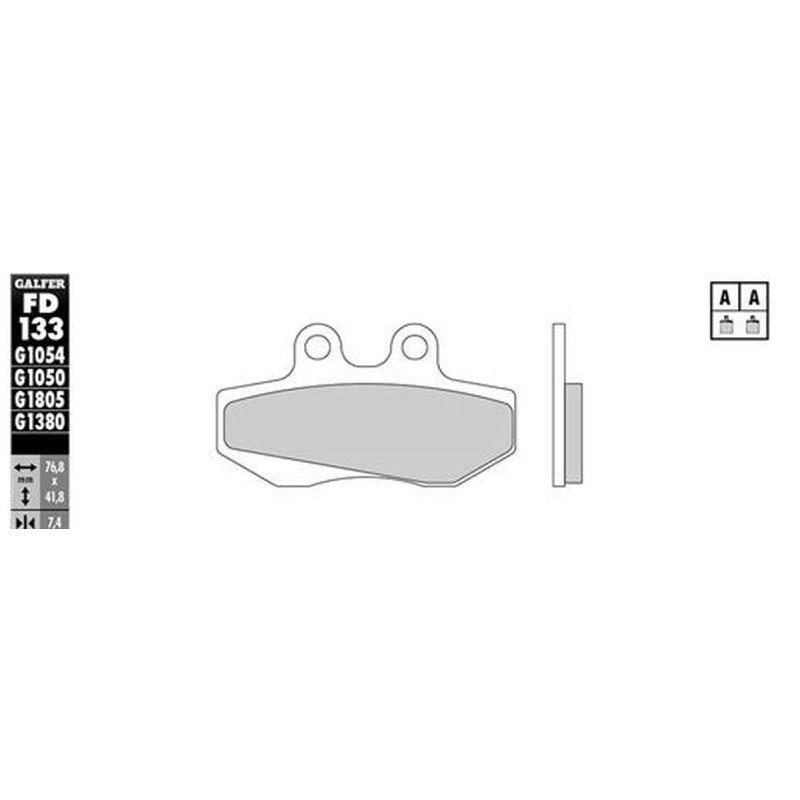 GALFER KLOCKI HAMULCOWE KH167 PÓŁMETALICZNE - Oferta Specjalna, Wyprzedaż