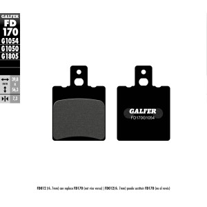 Klocki hamulcowe GALFER KH047 - półmetaliczne, grubość 7,3mm